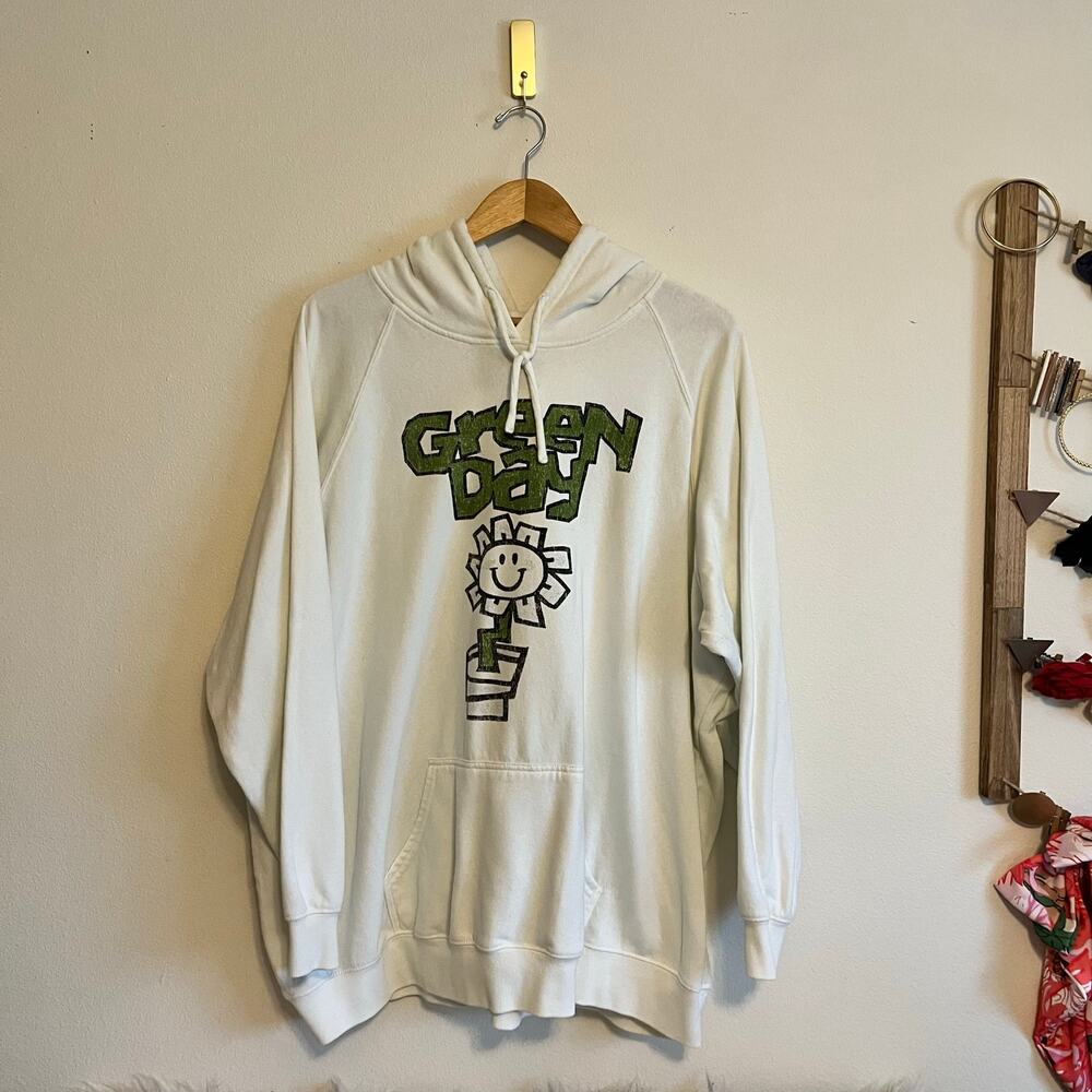 Green Day Kerplunk Flowerpot Hoodie - White - Sz 4xl
